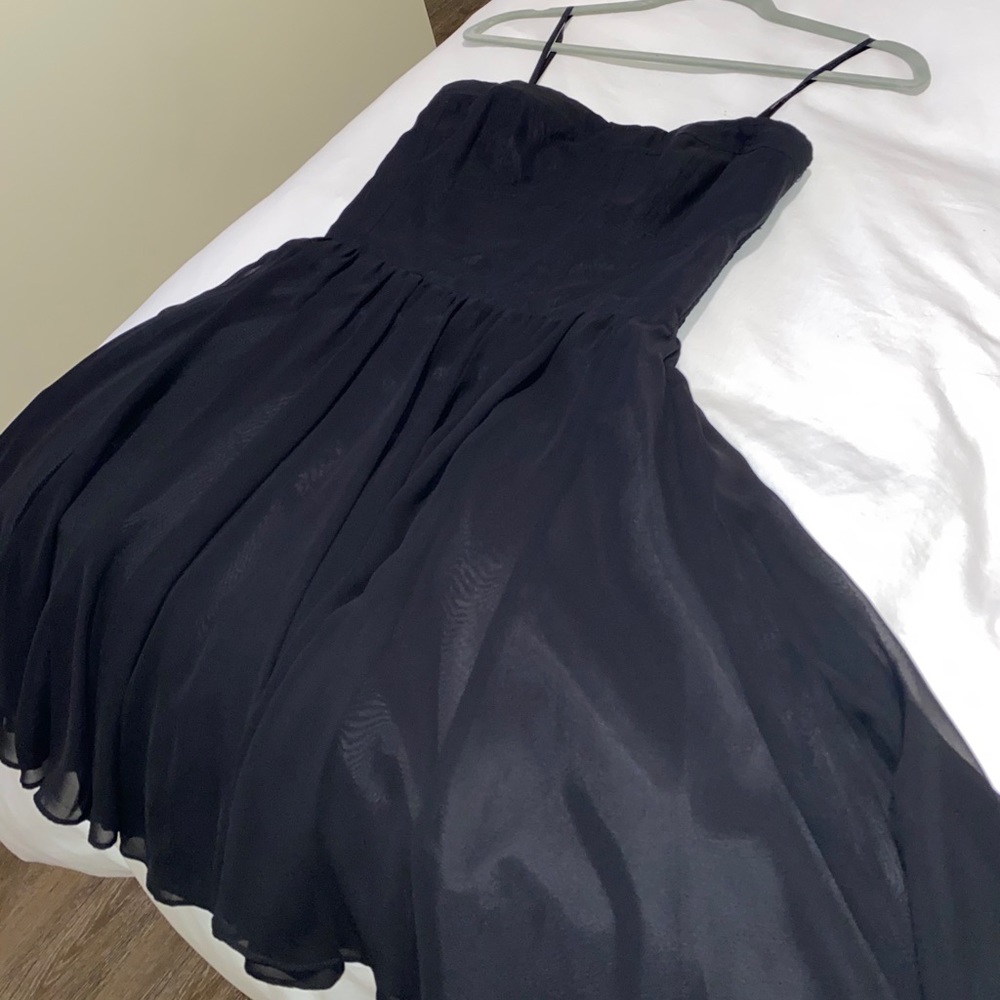 Black Strapless Corset Dress